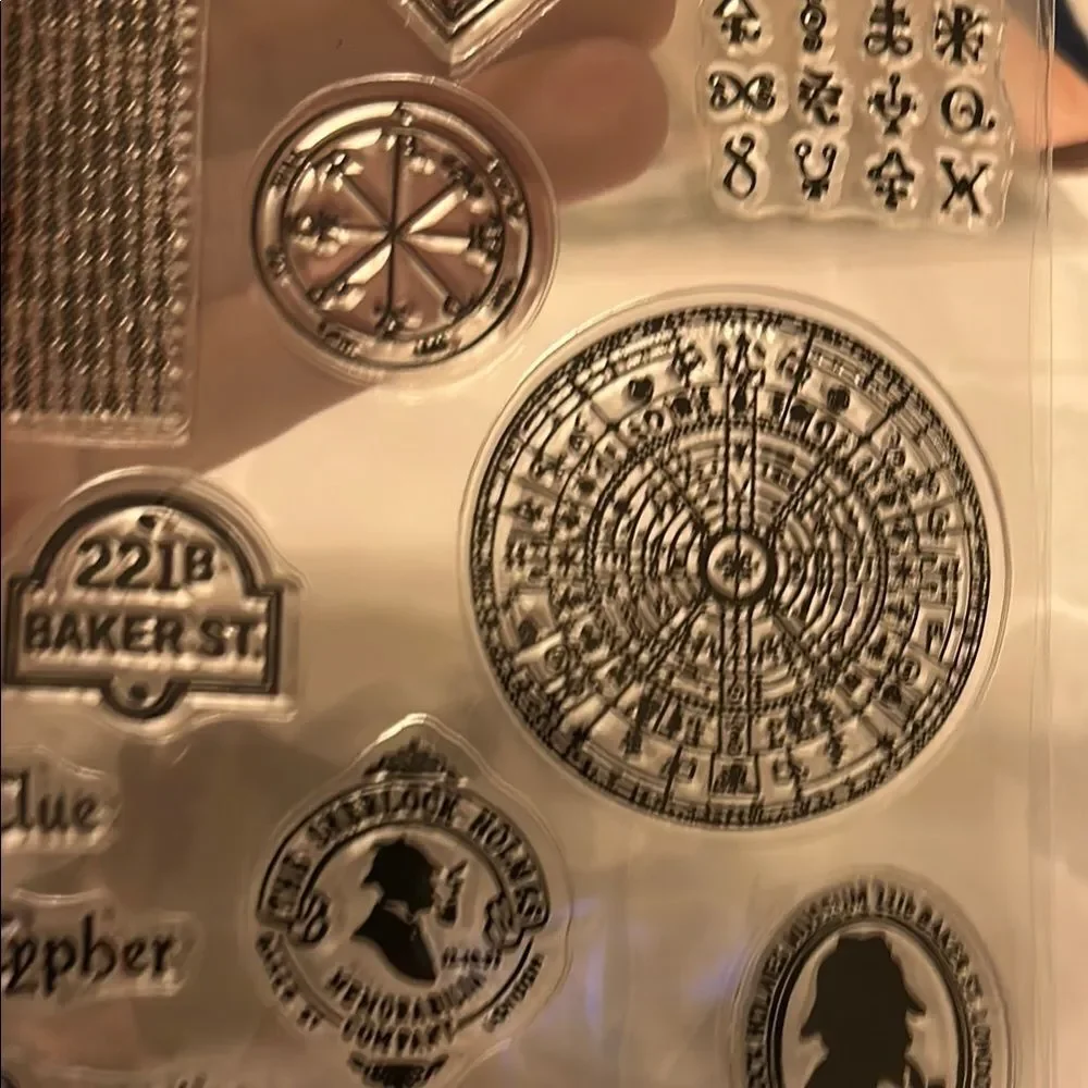 Cora Crea Craft Sherlock Holmes Themed Clear Stamps new